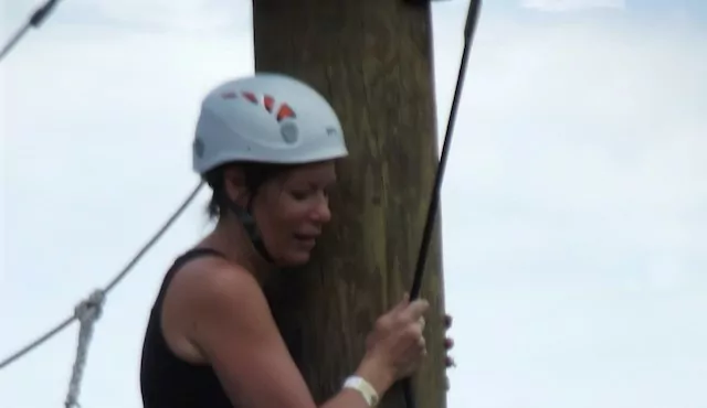 Hanging Onto The Pole.Jpeg