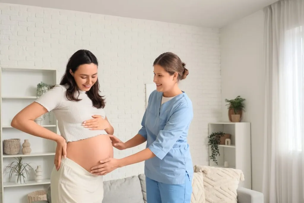 Pregnant Woman Meeting With Doula At Home 1024x683.Jpg